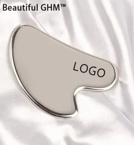 Custom Logo Skincare Tools Massager Products 304 Stainless Steel Gua Sha Tool Heart Shape Gua Sha Metal