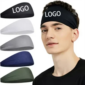 Custom Logo Sports Headband Moisture Wicking Workout Sweatband Running Cycling Football Hairband Multi Purpose Hair Care Style