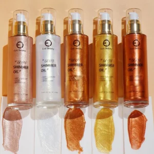 Custom Logo Sun Kissed Body Luminizer Silk Texture Coconut Oil Nourishing Shimmering Body Oil Free Summer Beach All Skin Fruit