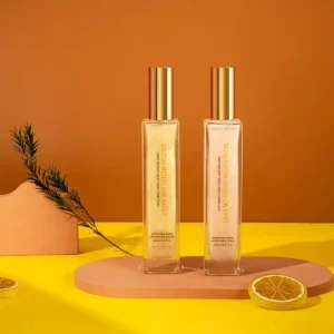 Custom Makeup High Quality Liquid Gold Glow Body Shimmering Highlighter Oil Waterproof Body Shimmer Setting Spray