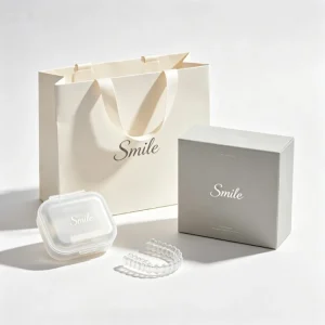 Custom Orthodontic Complete Packaging Set for Aligner and Retainer Including Portable Box With Aligner Bags