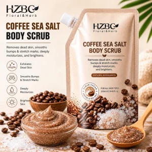 Custom Packaging Salon Professional Coffee Dead Sea Salt Scrub 500g/1000g/5kg Cellulite Treatment Body Exfoliator Anti Aging