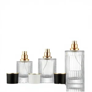 Custom Perfume Bottle 30ml 50ml 100ml Round Empty Luxury Parfum Packaging Bottle Spray Atomizer Glass Perfume Bottle
