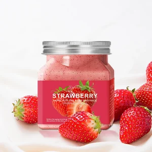Custom Private Exfoliating Face and Facial Scrub Deep Cleaning Whitening Strawberry Sea Salt Mud Bath Shower Scrub for Women