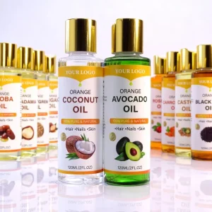 Custom Private Label Bulk Natural Carrier Oils Organic Pure Avocado Jojoba Coconut Oil for Face Skin Hair Massage