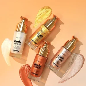 Custom Private Label Makeup Bronzer Highlighter Shimmer Face Glows Shiny Luminizer Body Glitter Liquid