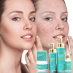 Custom Private Label Organic Bodi Lotion Remove Spots Body Cream Moisturizing Milk Whitening Skin Care Set for Black Skin