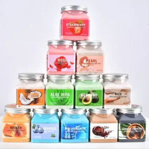 Custom Private Label Twelve Scent Ice Cream Texture Body Exfoliator Facial Salt Scrub Natural Moisturizing Whitening