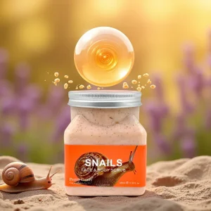 Custom Salt Exfoliating Organic Body Scrub Cream Private Label Whitening Body Scrub