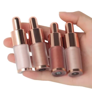 Custom Vegan Makeup Highlighter Glow Liquid Lasting Bronze Private Label Body Glow Shimmer Oil