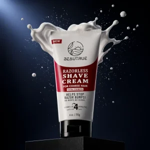 Custom for Men Razorless Shaving Cream Depilatory Hair Removal Cream for Body Hair Extra Strength Razorless Shaving Beard Care