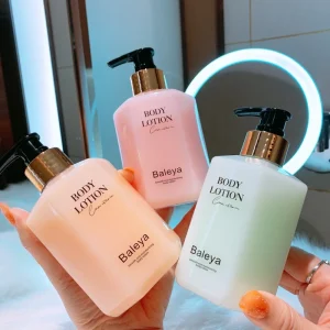 Custom logo Available Baluoya Body Lotion Pink Champagne 24H Moisturizing Lightweight Non Greasy Natural Vegan Fresh Scent