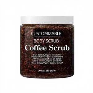 Customizable Fashion Coffee Exfoliating Scrub All Natural Body Scrub for Skin Care Exfoliation and Body Cleansing