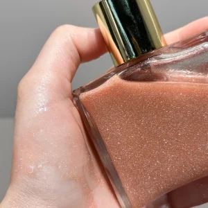 Customizable Light Weight High Shine Glow Tanning Glitter Hydration Bronzer Glowing Shine Shimmer Body Oil Private Label