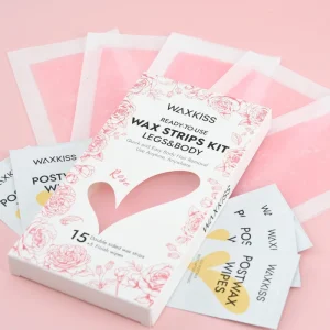 Customize Logo Ready to Use Depilatory Wax Strips Rose Hair Removal Cold Wax Strips for Body Face