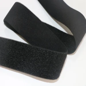 Customize Orthotic Fabric 1.5 Inch Black Strong Velstretch Plush Elastic Strap for Fitness Equipment