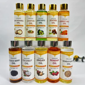 Customize Top 10 Carrier Oils Rosehip Sweet Almond Jojoba Castor 100ml 120ml Natural Carrier Oil