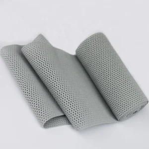 Customized 8″ Grey 4 Ways Stretchable Knitted Perforated Elastic Fabric for Medical Belts Making