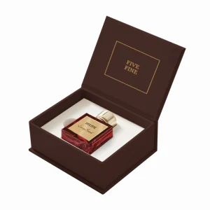 Customized Book Shape UV Rigid Paper Magnetic Empty Car Perfume Packaging Design Embossing for Cologne Parfum Oil Boxes