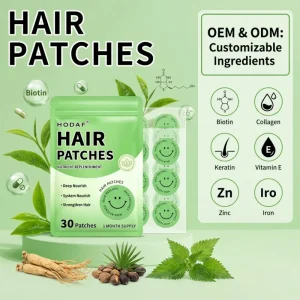 Customized Hair Patch Factory OEM ODM Private Label Natural Herbal Biotin Nutrient Patch Bespoke Formula