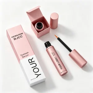 Customized Iridescent Finish Packaging Box Slim Container Cosmetic Wand Box for Organic Lash Enhancer Branding