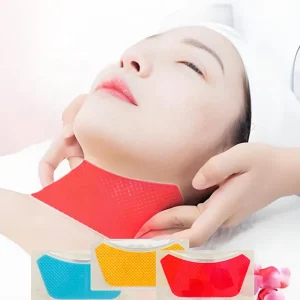 Customized Red Hydrating Korea Neck Mask Reduce Fine Wrinkles Fit Collagen Hyaluronic Acid Gel Rejuvenating Neck Pads Masks