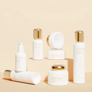 Customized White Body Care Packaging Set Glass Cosmetic Bottle and Jar for Lotion Serum Cream
