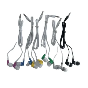D1346 Colorful Wired In-ear Low Price Earpiece Disposable Earphone for Airline Aviation Headset Earphone Earbud Headphone