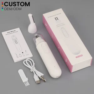 DERUIBAO Portable Dual Blades Nose Trimmer Electric Battery Powered Ear Cleaner for Office Outdoor Activities RV Break Room