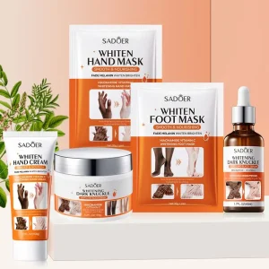 Dark Knuckles Whitening Moisturizing Exfoliating Hand and Foot Care Set