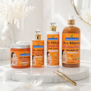 Dark Skin Brightening Boby Care Kit Revitalizing to Correct Uneven Pigmentation Refresh & Reveal Luminous Melanin Skin