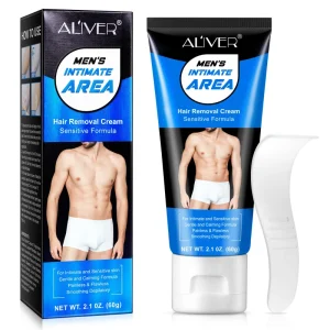 Depilatory Cream Painless Hair Removal Cream for Body, Underarm, Private Area, Pubic Hair, Sensitive Skin, for Men