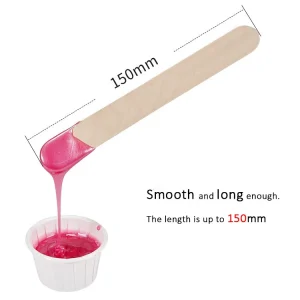 Disposable Eco Friendly Birch Wood Wax Sticks 18x150mm 25g 10pcs for Face Bikini Intimate Legs Body Depilatory Wax Use