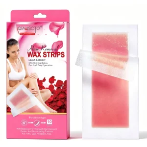 Disposable Rose Hair Removal Wax Strips Double sided Non woven Depilatory Paper for Legs Arms Hair Removal