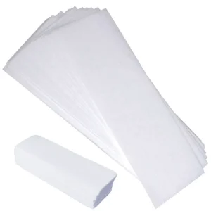 Disposable White Beauty Salon Hair Removal Wax Strip Non Woven Fabric 100% Polyester Depilatory Wax 7cm*20cm 70gsm