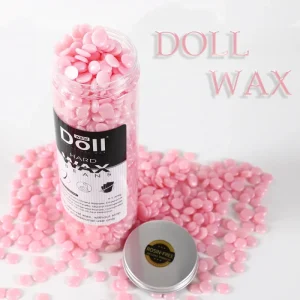 Doll Wax 400g Shimmery Pink Flavor Rosin Free Hard Wax Beans Low Melting Point Pellet Hot Wax for Body Hair Removal