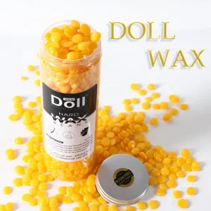 Doll Wax 400g Shimmery Rosin Free Hard Wax Beans Orange Flavor Low Melting Point Pellet Hot Wax for Body Hair Removal