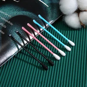 Double headed Plastic Earpick Cotton Swabs Disposable Ear Scoop Cleaning Sticks for Makeup Nail Art Care & Daily Ear Hygiene