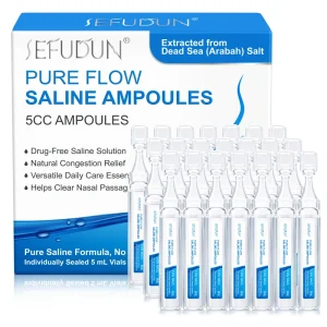 Drug Free Gentle Saline Solution Pure Flow Saline Ampoule for Daily Nasal Wound Cleansing with Sodium Chloride