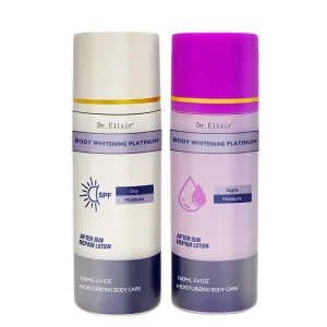 Dual Use Day and Night Body Whitening Cream Set Sun Drying Repairing Hydrating Lotion for Whiter Skin