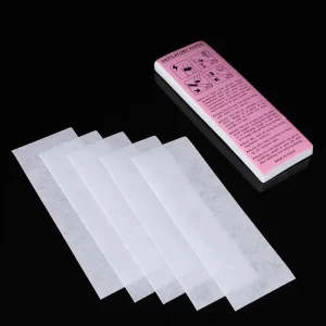Dust proof Non woven Waxing Paper Disposable Hair Removal Cloth Strips Extra Thick 100 Sheets Pack Professional Waxing Supplies