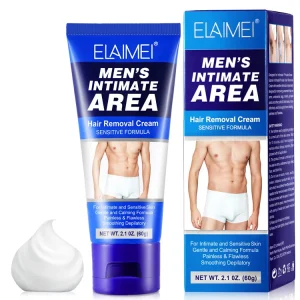 ELAIMEI Painless Flawless Smoothing Depilatory Hair Removal Shaving Cream pubic Man Cream Hair Removal Cream for All the Body