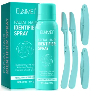 ELAIMEI Private Label OEM Dermaplaning Tool Face Hair Identify Spray Woman Facial Hair Identifier Spray for Skin Body Shaving