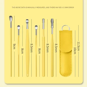 Ear Spoon Ear Picking Tool Set Children Adult Stainless Steel Spiral Ear Spoon Picking Cleaner Tool