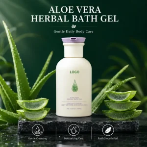Easy rinsing Aloe Vera Herbal Bath Gel Body Wash Shower Gel Naturally Time honored Recipe Made in China Eco conscious