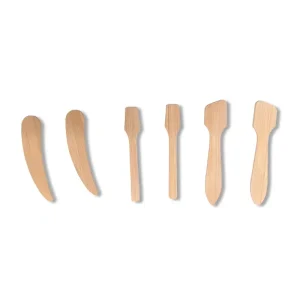Eco Friendly Bamboo Face Mask Applicator Set Natural Cosmetic Spatula Beauty Tool Custom Logo OEM ODM