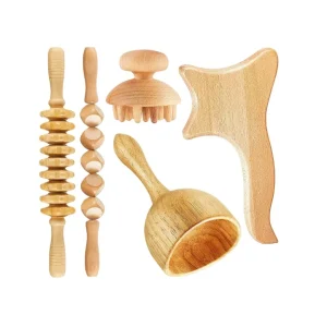 Eco friendly Natural Wood SPA Massager Set