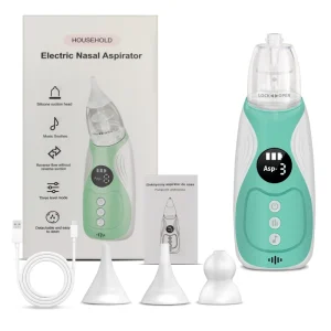 Effective Home Care USB Rechargeable Electric Nasal Aspirator Adjustable Suction Baby Nose Cleaner