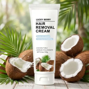 Effective Painless Flawless Depilatory Cream Hair Removal Cream for Arms Legs Chest and Pubic Area Suitable for All Skin Types