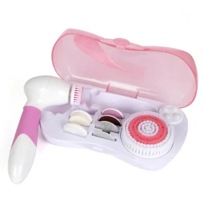 Electric Facial Cleansing Brush Set Face Body Scrubber SPA Beauty Massager Device